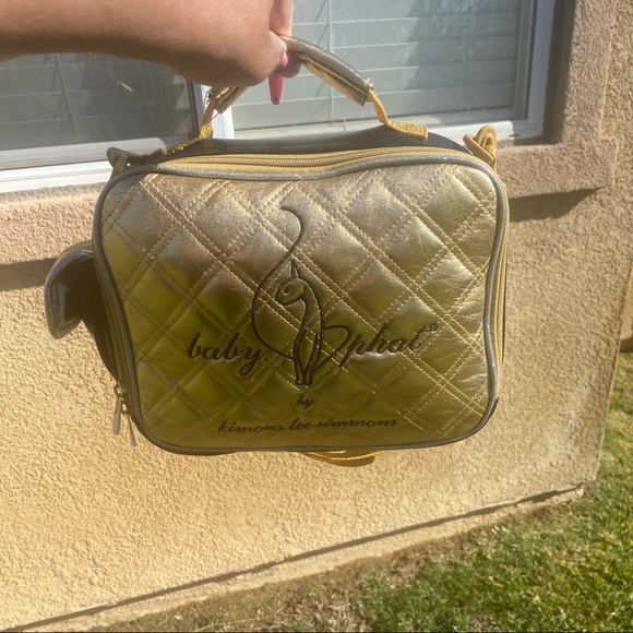 Baby Phat Handbags - BABY PHAT gold and black lunch tote , new